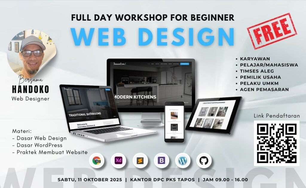 Workshop Web Design Gratis Digelar di Depok, Dorong UMKM dan Generasi Muda Melek Digital